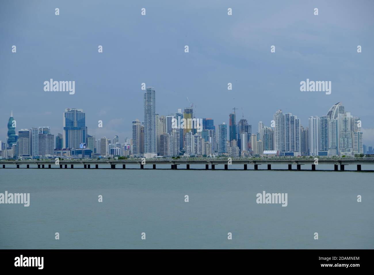 Panama City - Panama City Skyline view from Mirador Cinta Costera Stock Photo