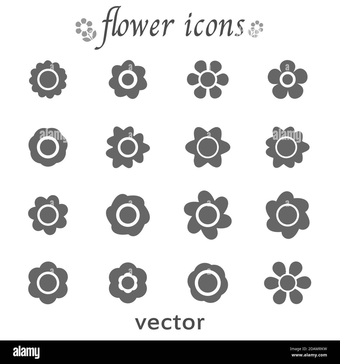 flower icons set.Vector illustration.Eps10 Stock Vector Image & Art Alamy