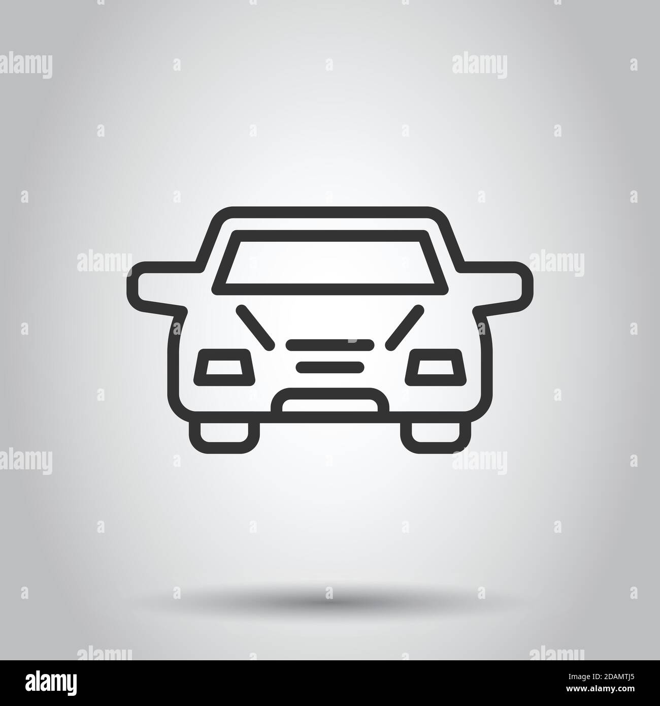 Car icon in flat style. Automobile vehicle vector illustration on white ...