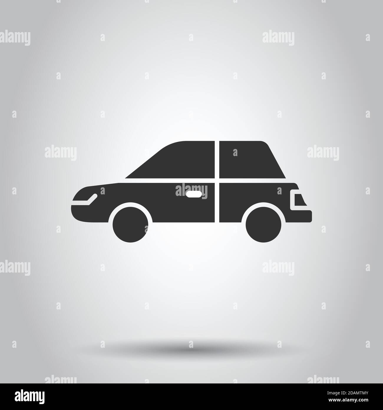 Car icon in flat style. Automobile vehicle vector illustration on white ...