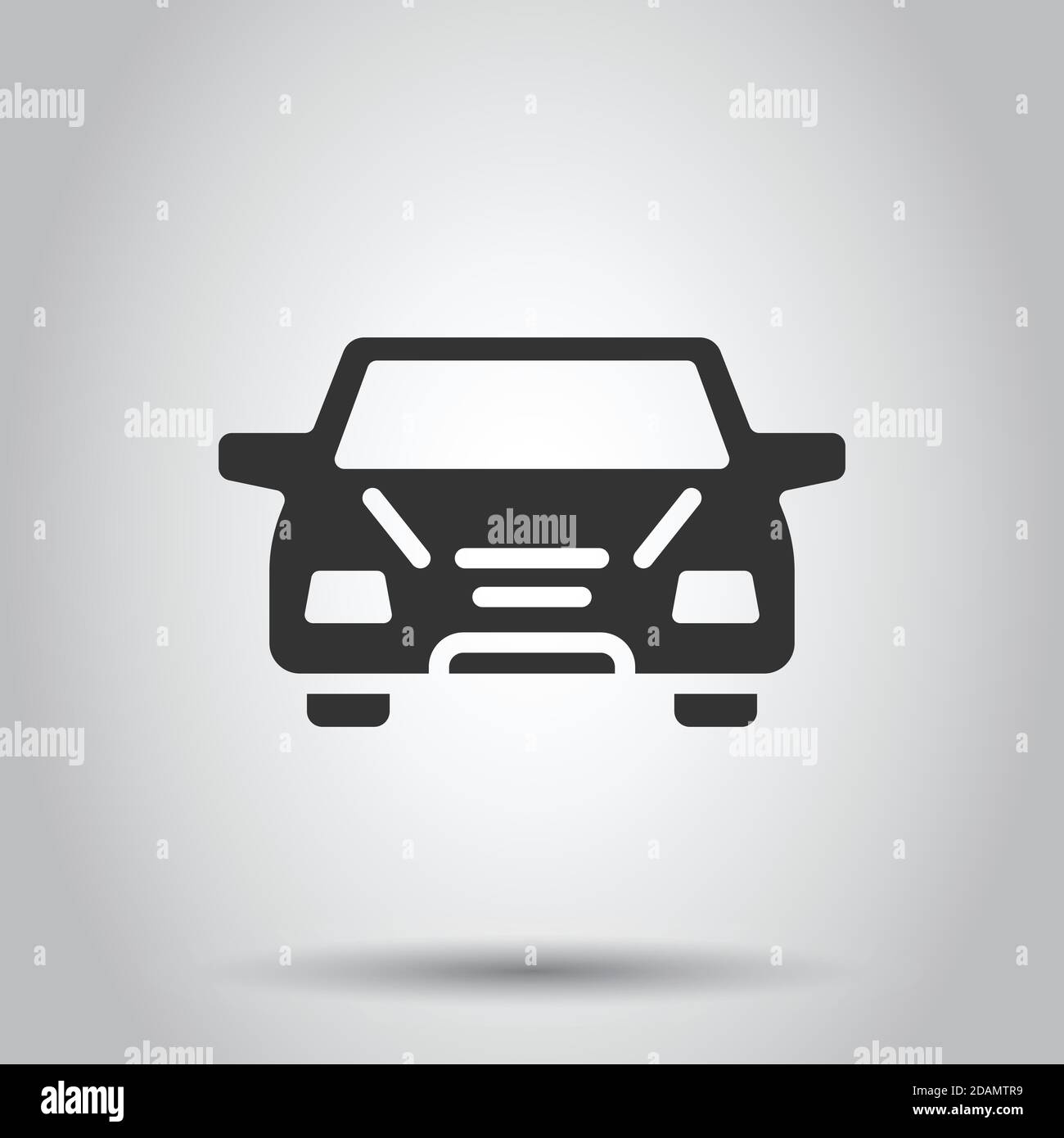 Car icon in flat style. Automobile vehicle vector illustration on white ...