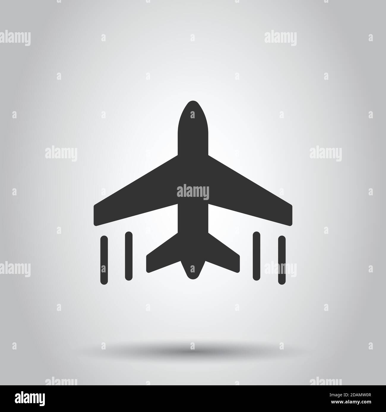Plane icon in flat style. Airplane vector illustration on white ...