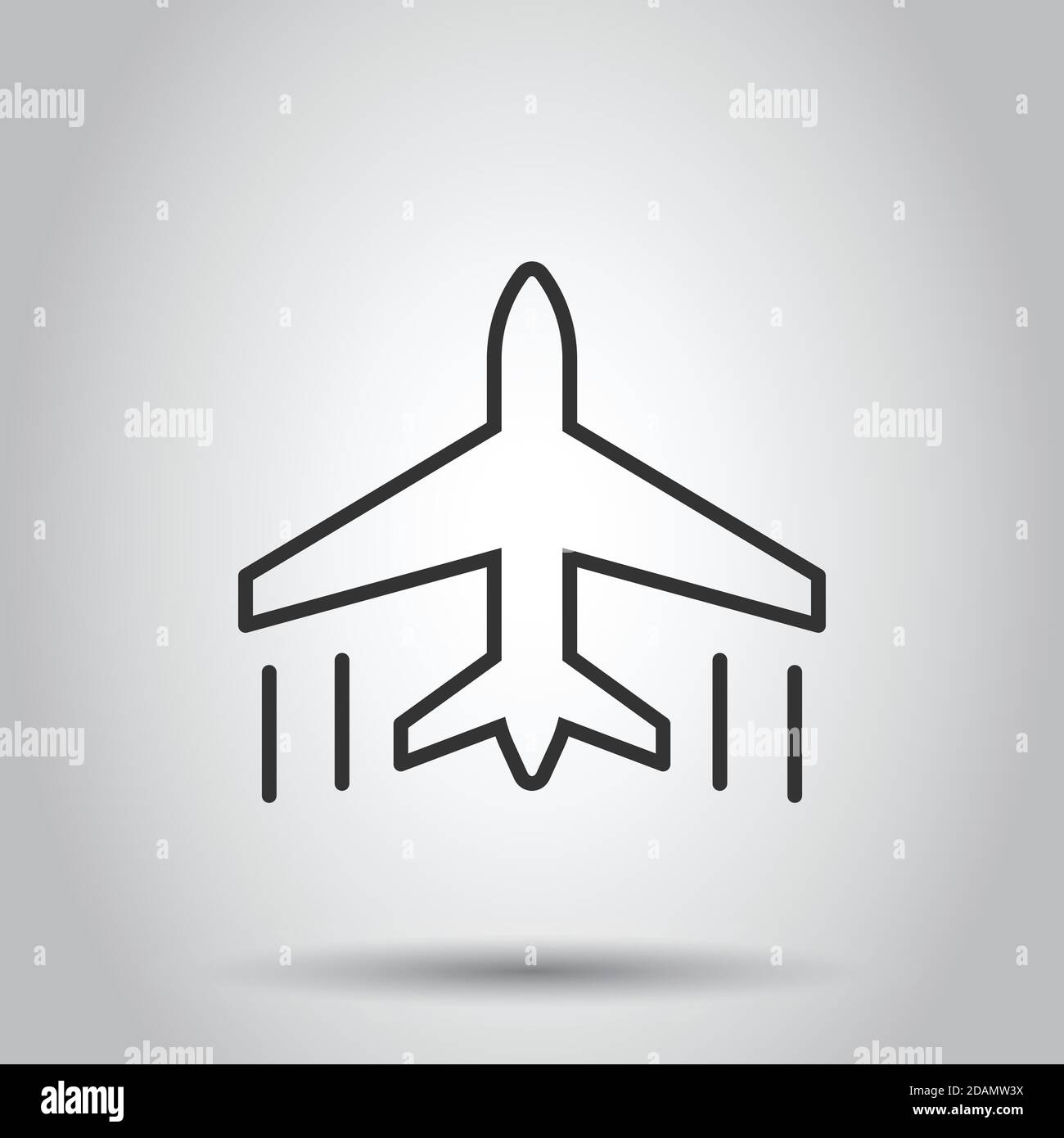 Plane icon in flat style. Airplane vector illustration on white ...