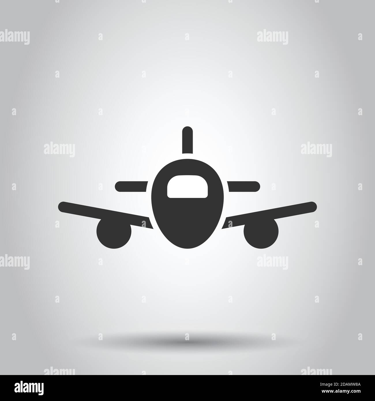 Plane icon in flat style. Airplane vector illustration on white ...