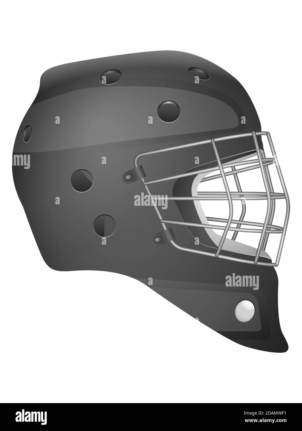 Hockey goalie mask on a white background. Vector illustration Stock