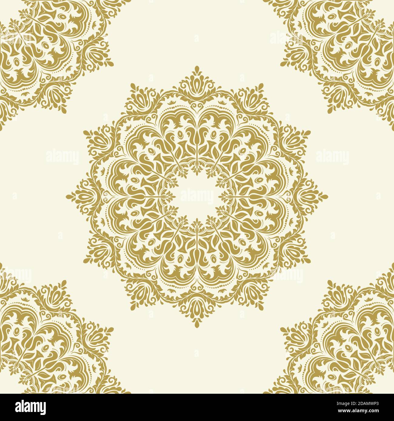 Classic Seamless Golden Pattern Stock Photo - Alamy