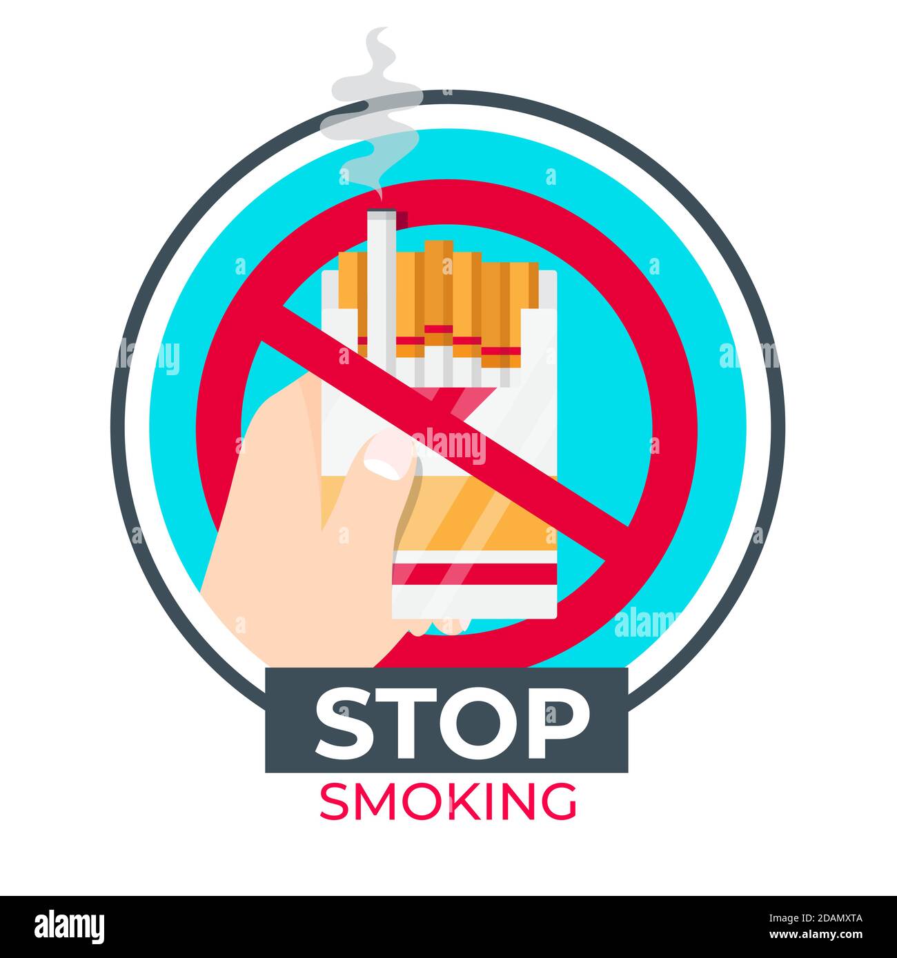 quit-smoking-pack-of-cigarettes-template-vector-illustration-stock