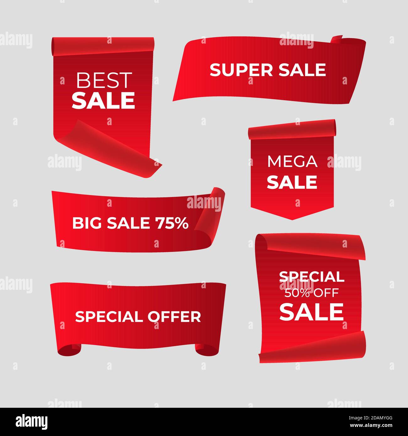 Realistic sales label collection Vector illustration Stock Vector Image ...