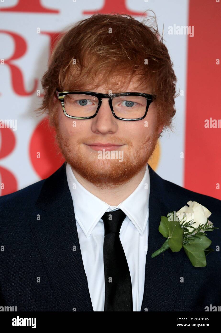 Ed Sheeran attends The BRIT Awards 2018 held at The O2 Arena on