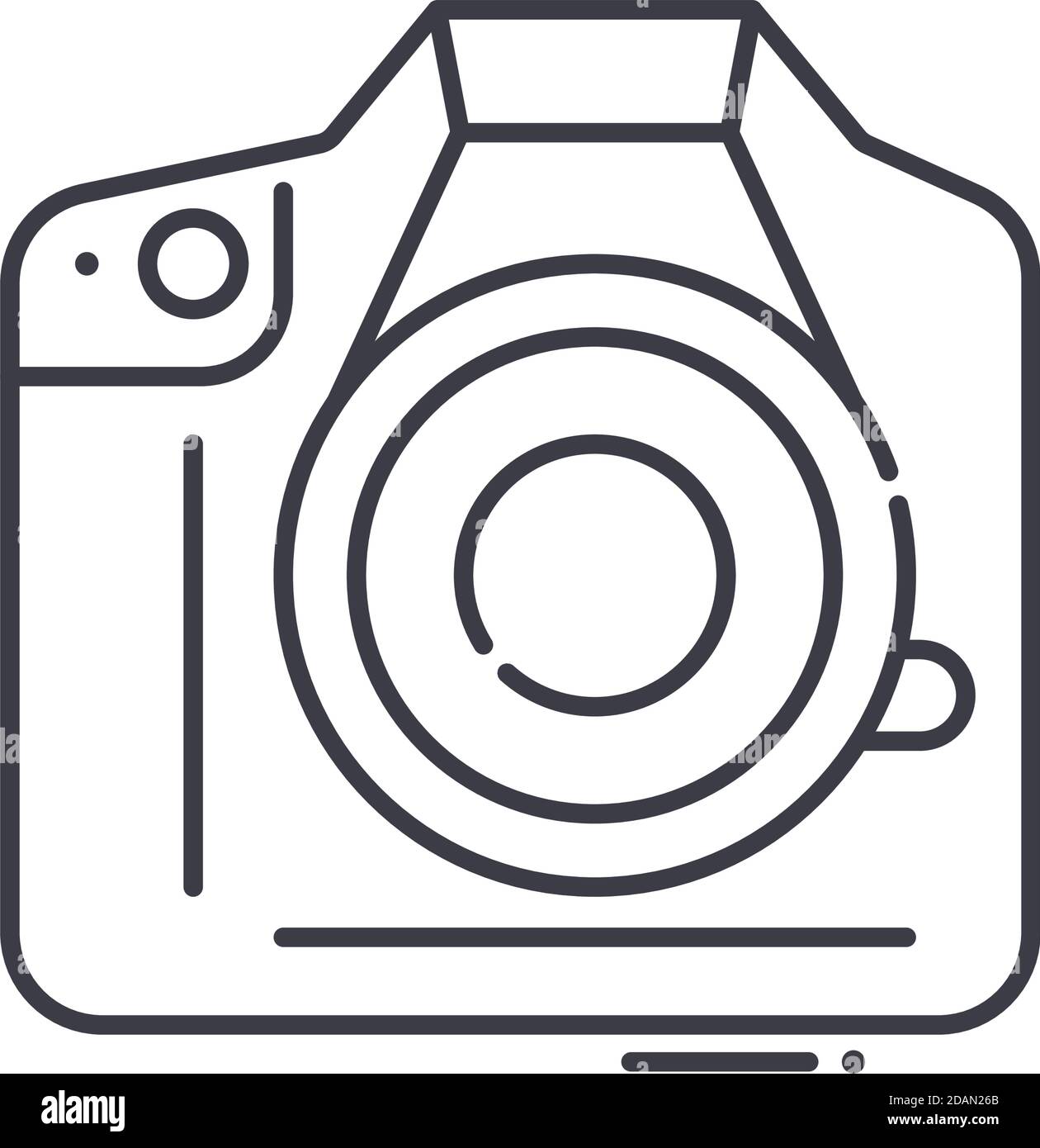 Camera vew icon, linear isolated illustration, thin line vector, web ...