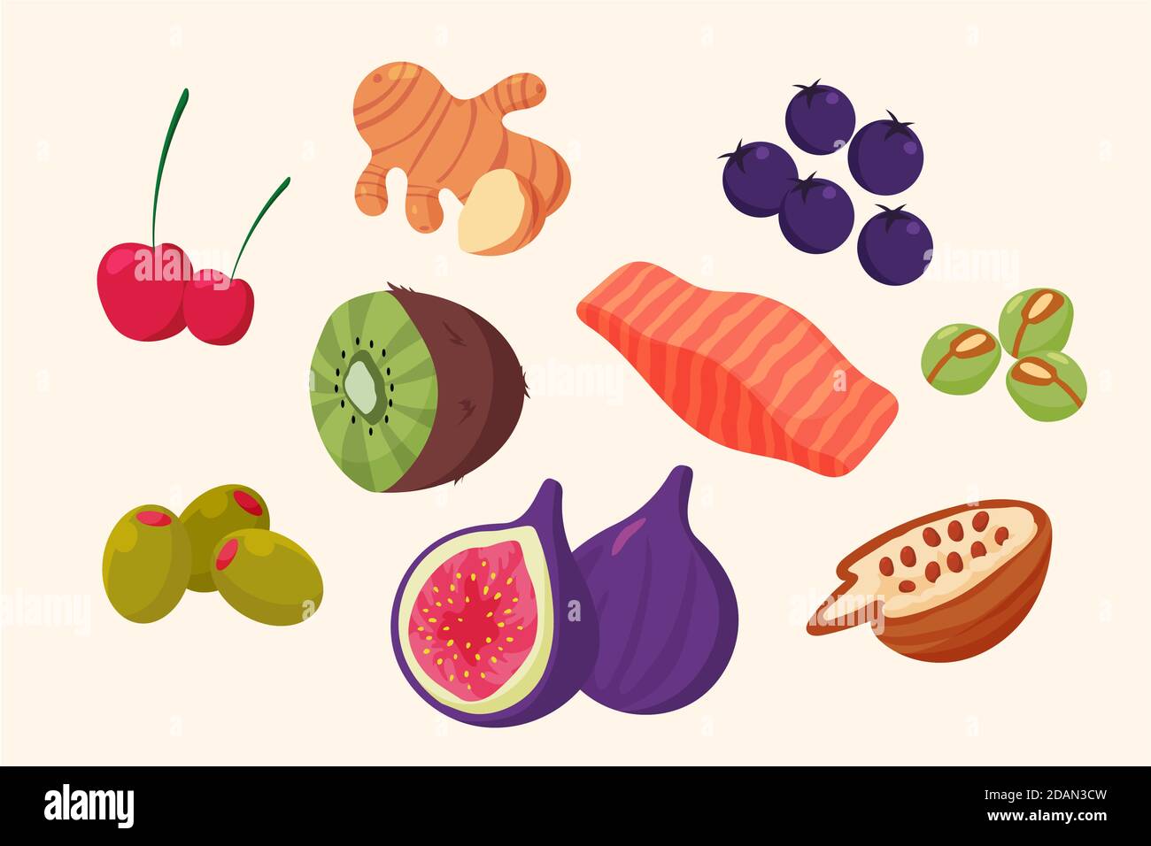 Collection of superfood Vector illustration Stock Vector Image & Art ...