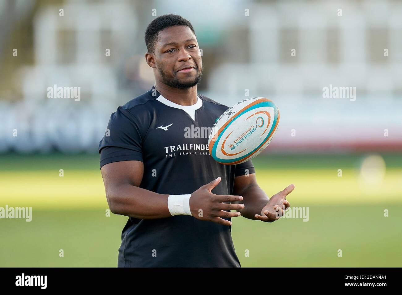 Kenton Bank Foot, UK. 07th July, 2020. Simon UZOKWE (6) of Ealing Trailfinders during the Friendly match between Newcastle Falcons and Ealing Trailfinders at Kingston Park, Kenton Bank Foot, Newcastle, England on 13 November 2020. Photo by David Horn. Credit: PRiME Media Images/Alamy Live News Stock Photo