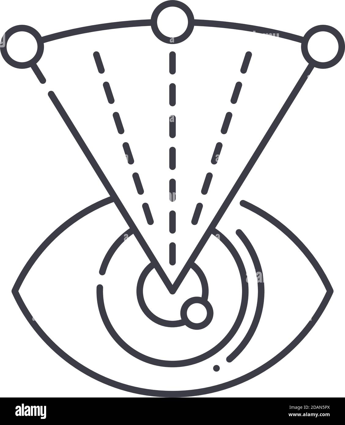 Business vision icon, linear isolated illustration, thin line vector ...