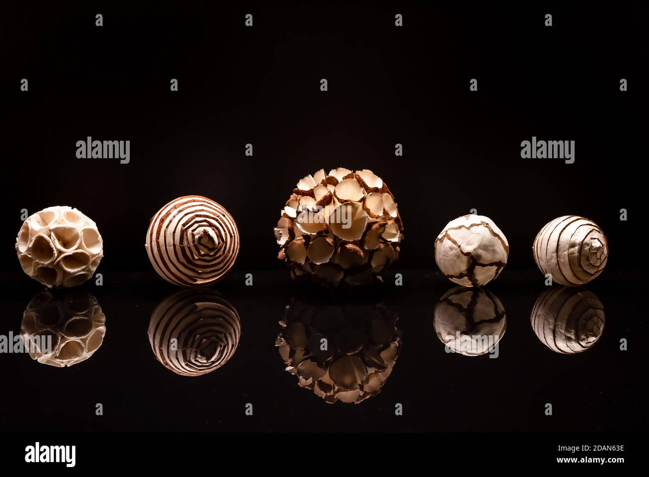 Christmas decorations zero waste with recyclable paper balls for Christmas tree. Ecological