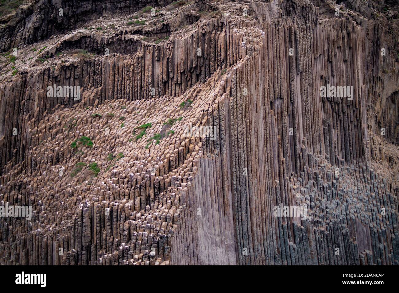 Solidified volcanic rock close-up Gomera Stock Photo