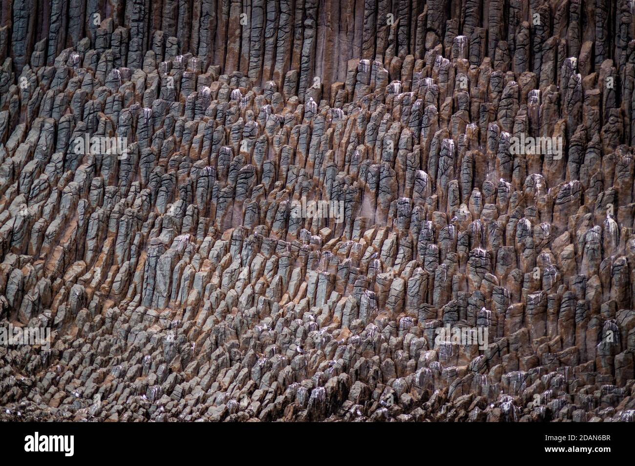 Solidified volcanic rock close-up Stock Photo