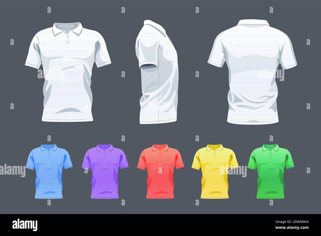 Polo shirt collection Vector illustration Stock Vector Image & Art - Alamy