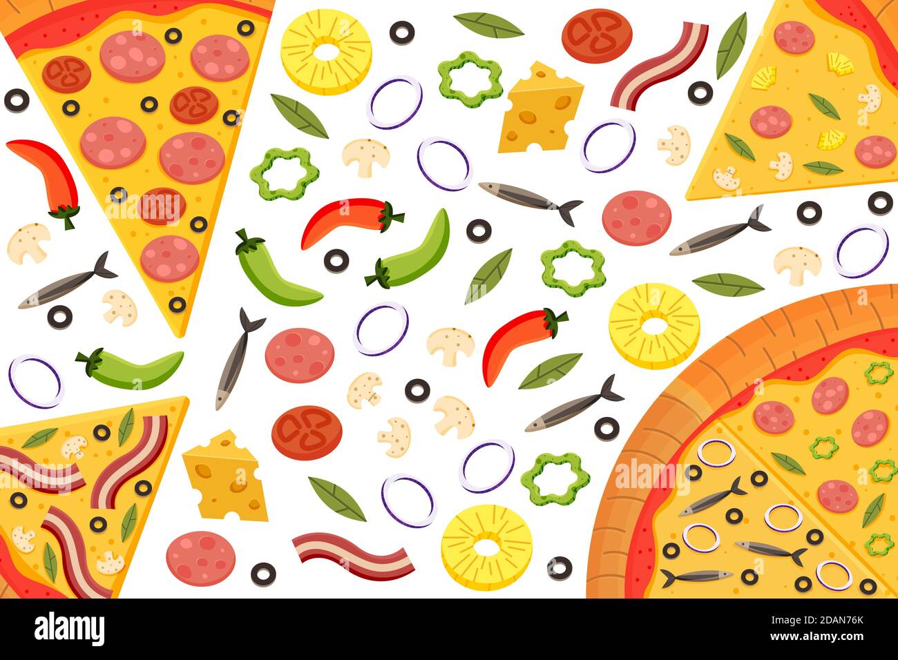 Restaurant mural background Vector illustration Stock Vector Image