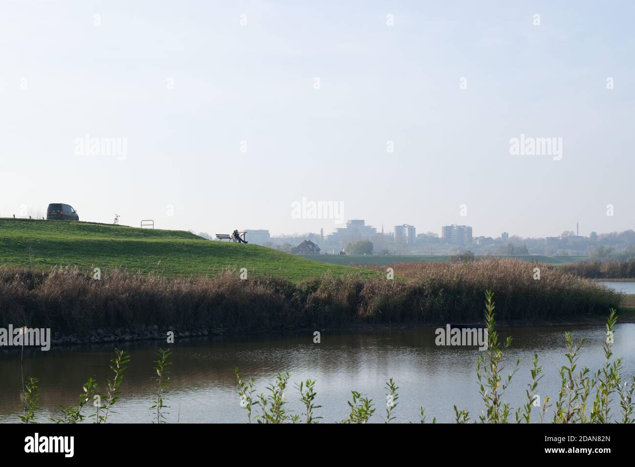 The Oude Waal In Front Of The Skyline Of The Dutch City Of Nijmegen the-oude-waal-in-front-of-the-skyline-of-the-dutch-city-of-nijmegen