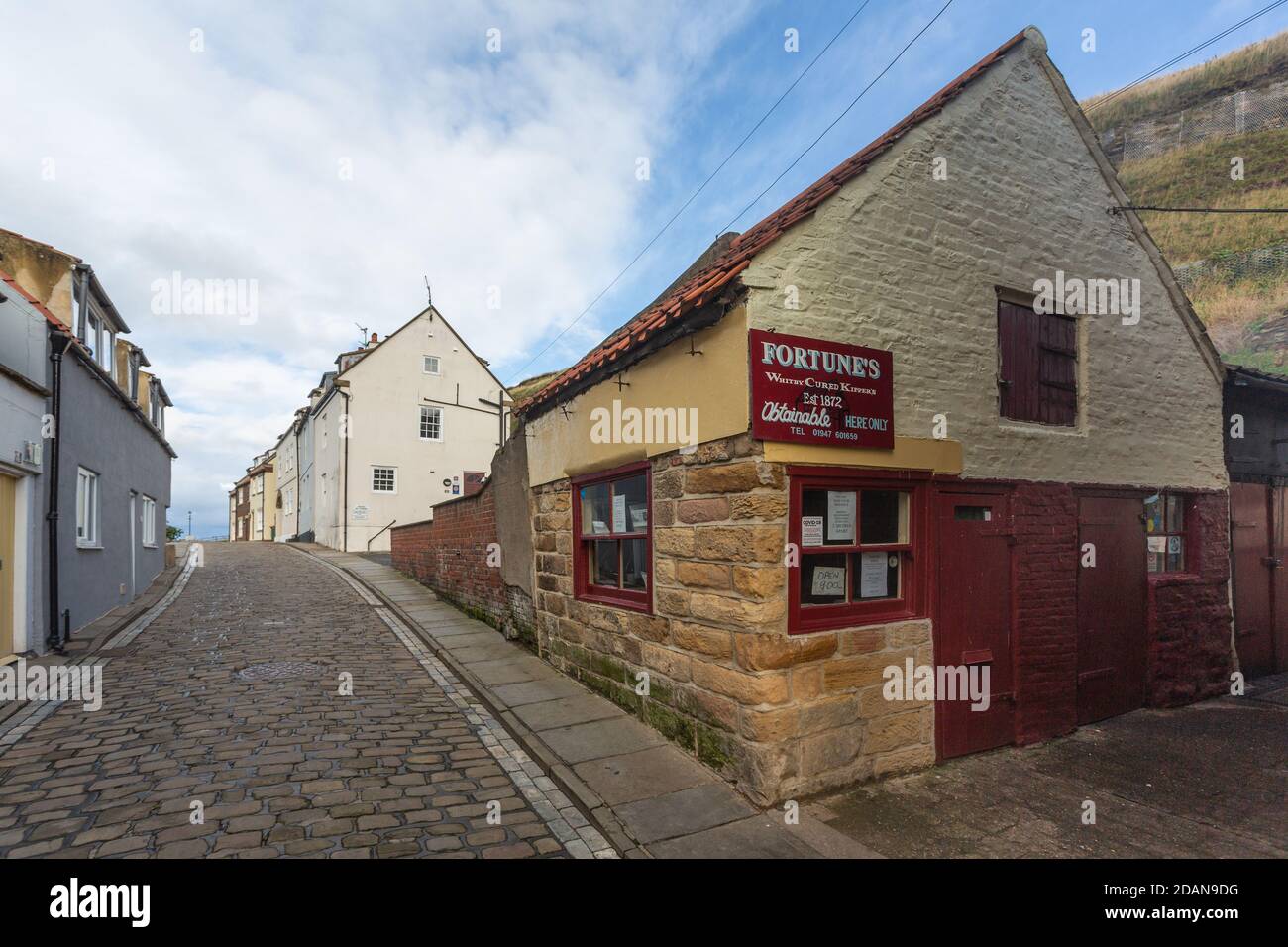 Fortune's Kippers, Henrietta Street, Whitby, North Yorkshire, UK Stock