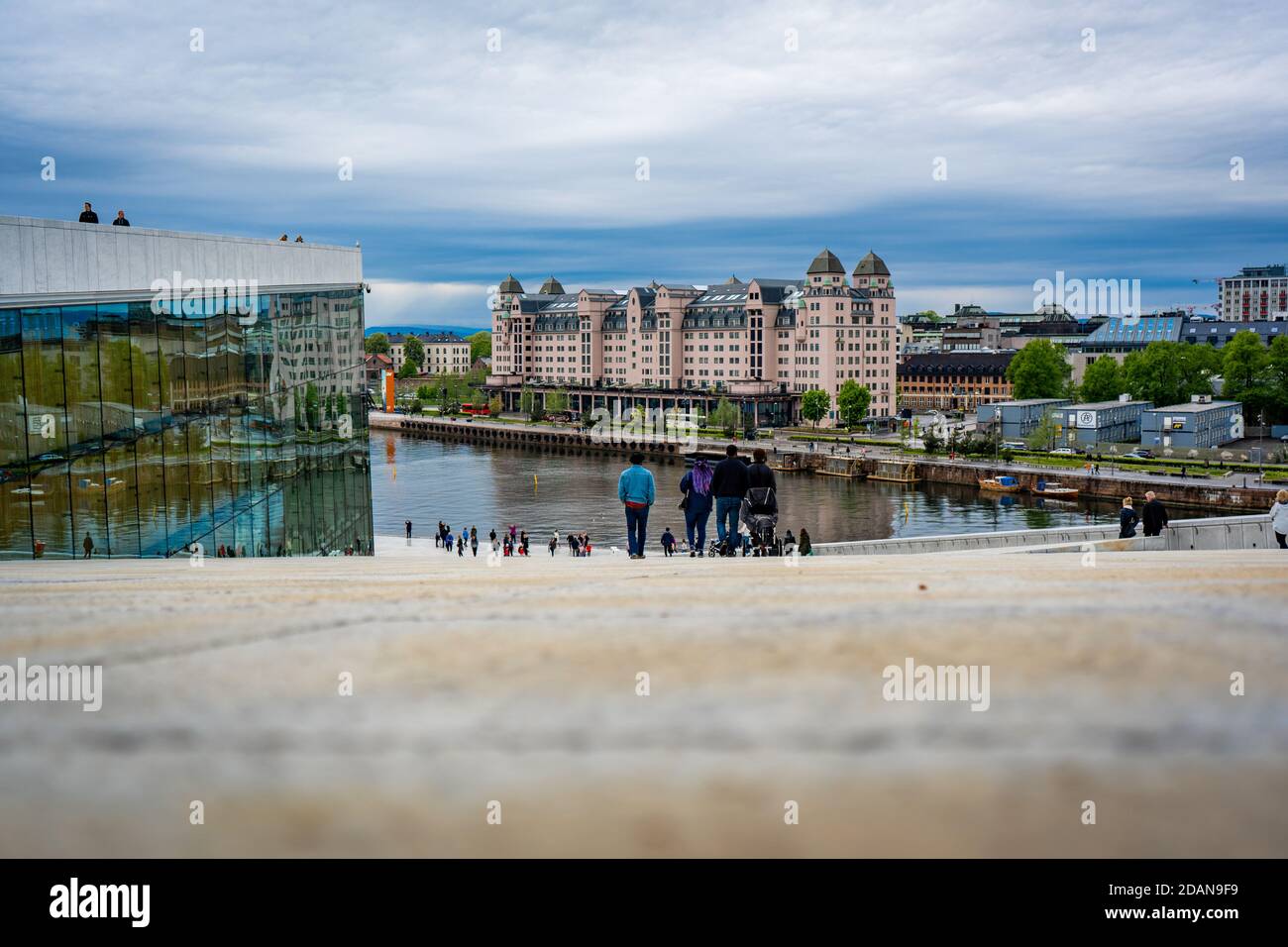 view from opera house in oslo Stock Photo
