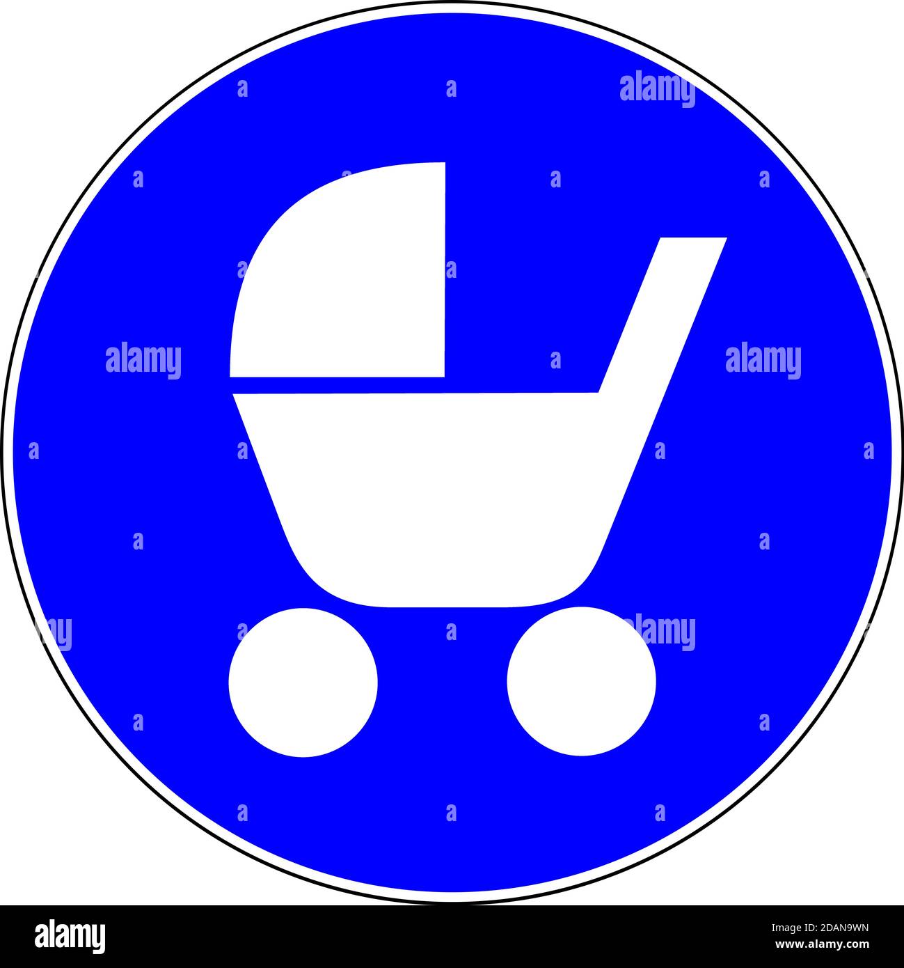 Stroller allowed blue sign Stock Photo Alamy