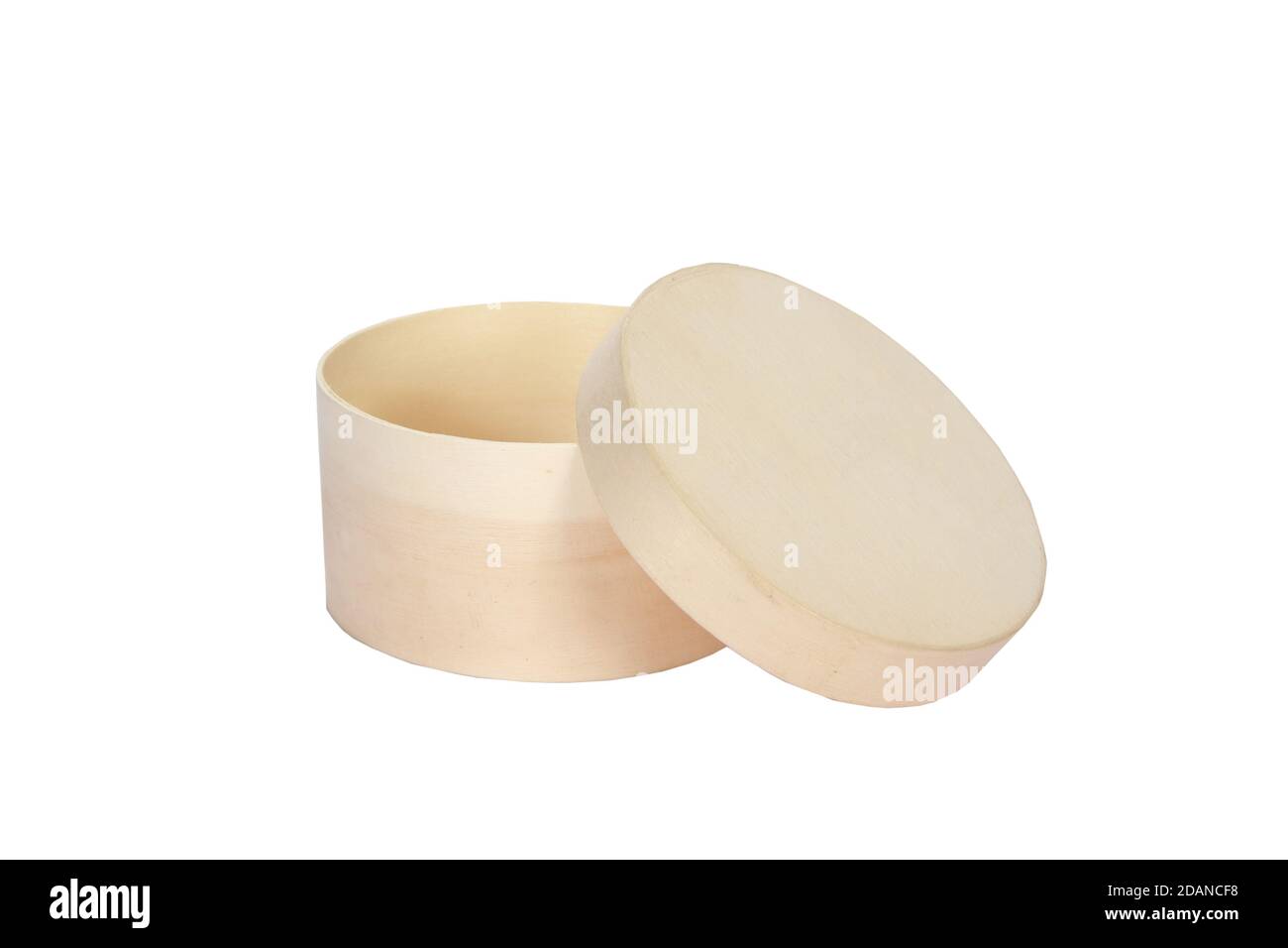 Round box isolated on white background Stock Photo - Alamy