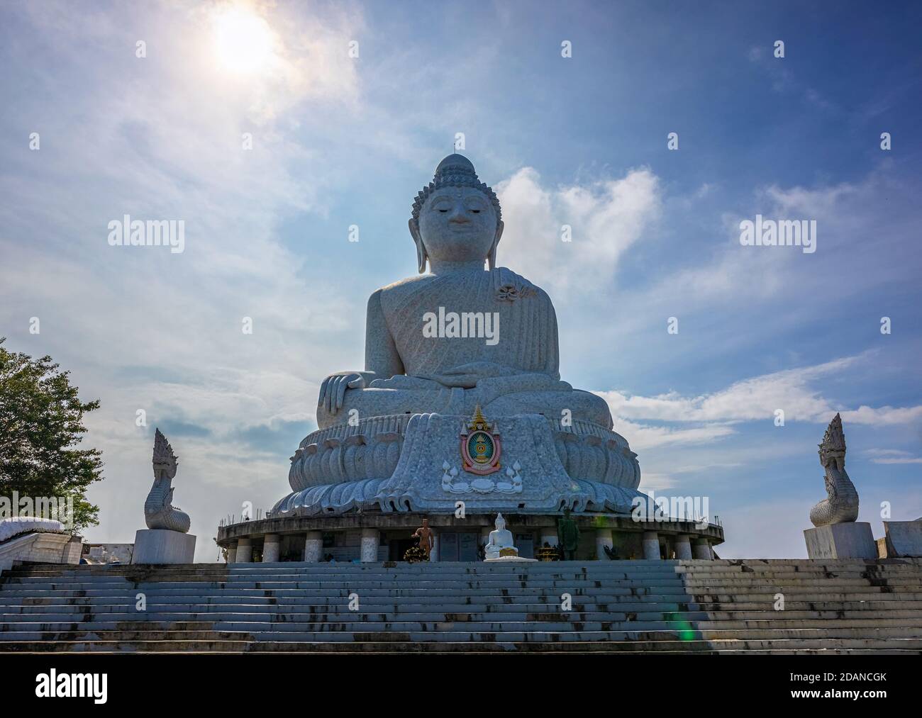The front of Big Buddha white statue.Big Buddha Phuket is the one of