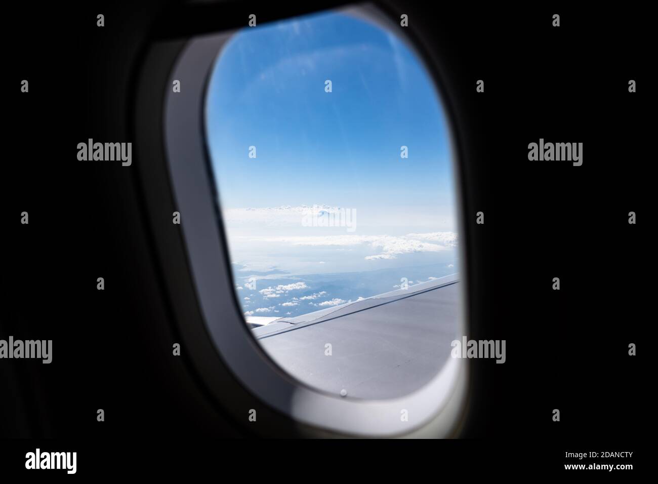 view from an airplane window Stock Photo - Alamy