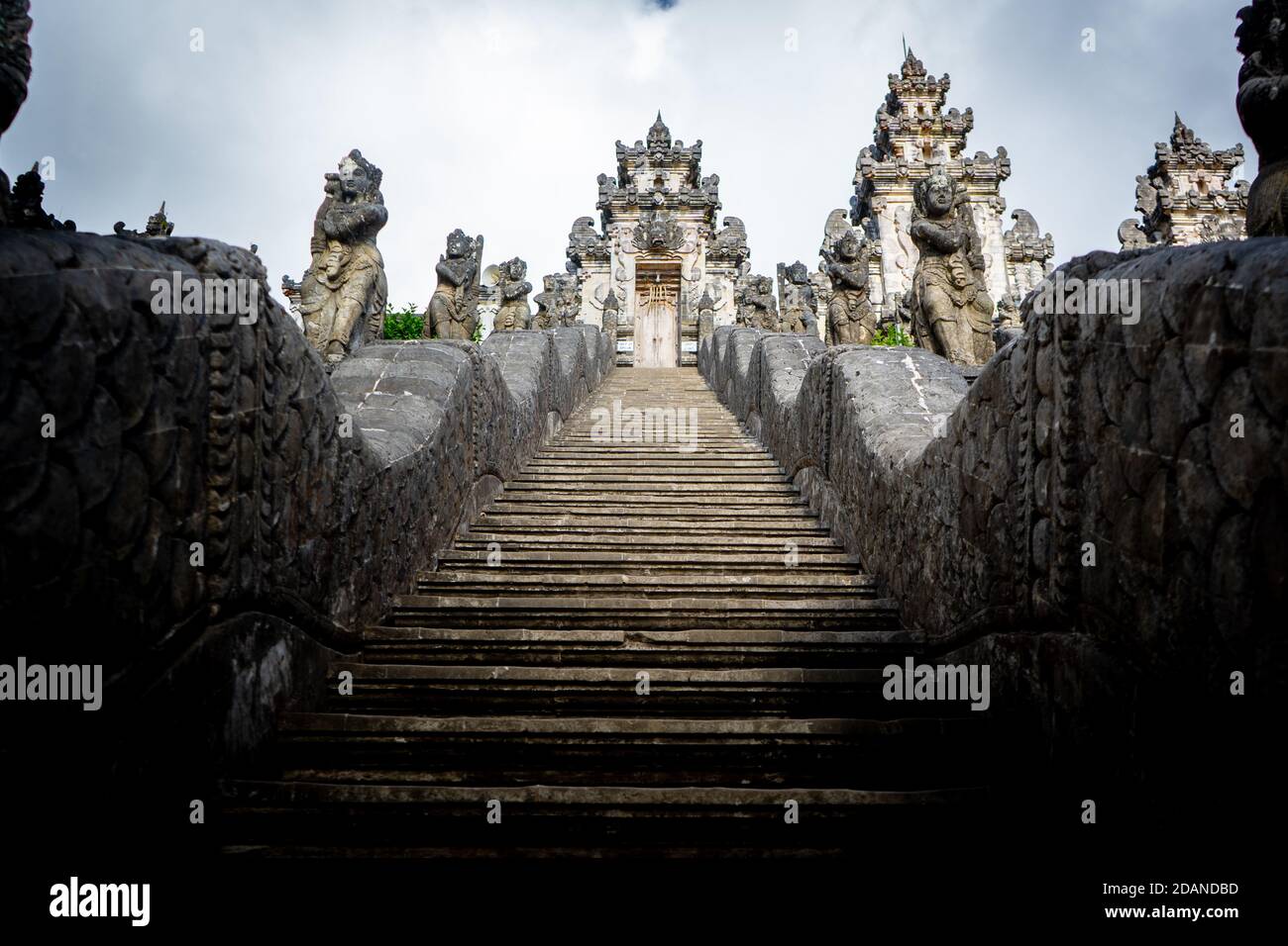 stairway to temple in bali Stock Photo