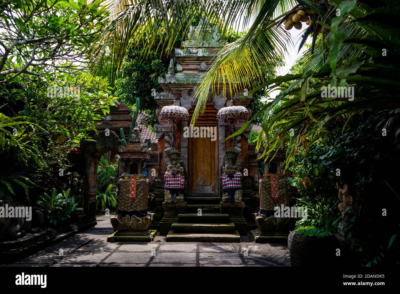 temple in a jungle in bali indonesia Stock Photo