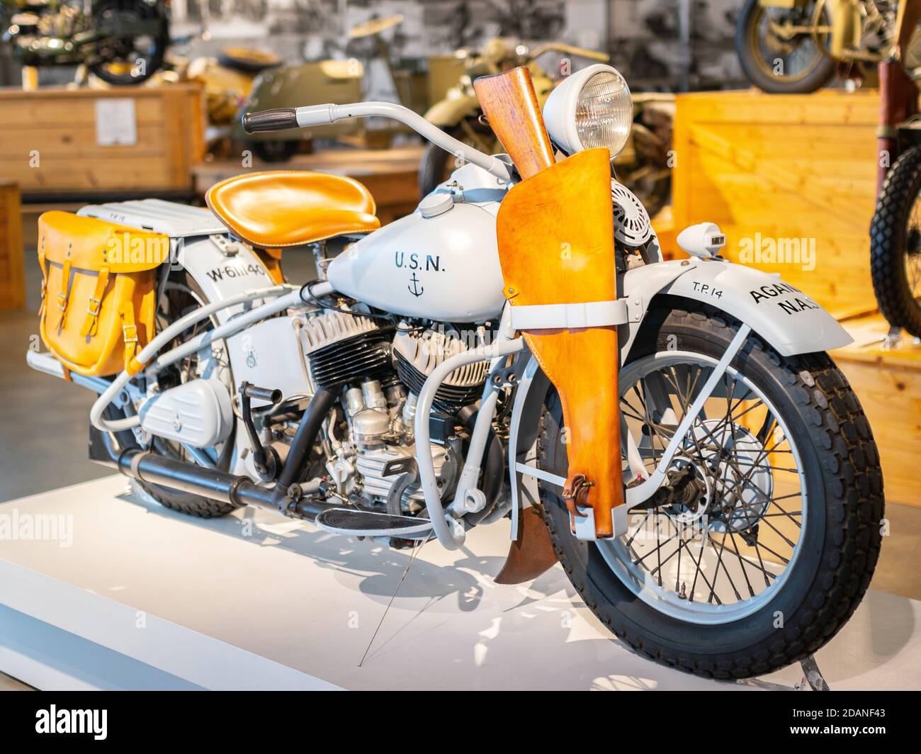 united states navy motorcycle at the Barber Motorsport museum Leeds