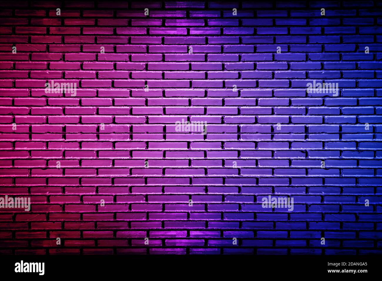 Lighting effect neon light on brick wall texture for background Stock ...