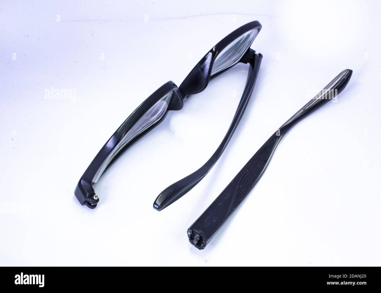 Image Of A Broken Eyeglass Or Spectacle Or Reading Glass Frame With White Background Stock Photo 