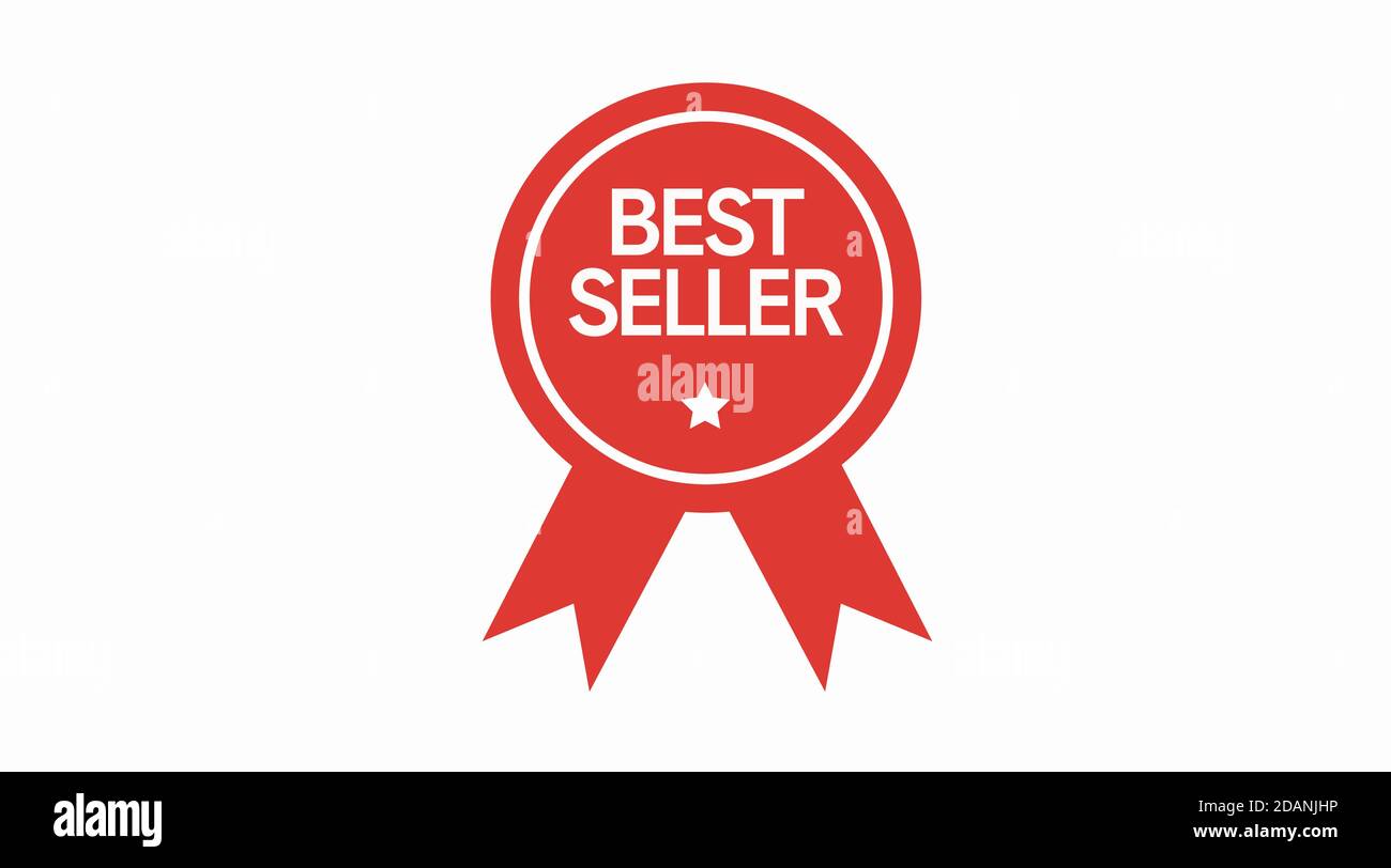 Vector Isolated Red Best Seller Icon or Sign Stock Vector Image & Art -  Alamy