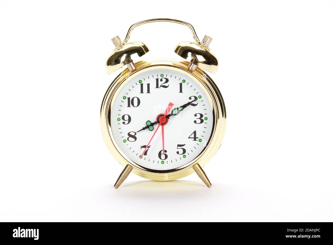 Alarm clock isolated on white background Stock Photo - Alamy