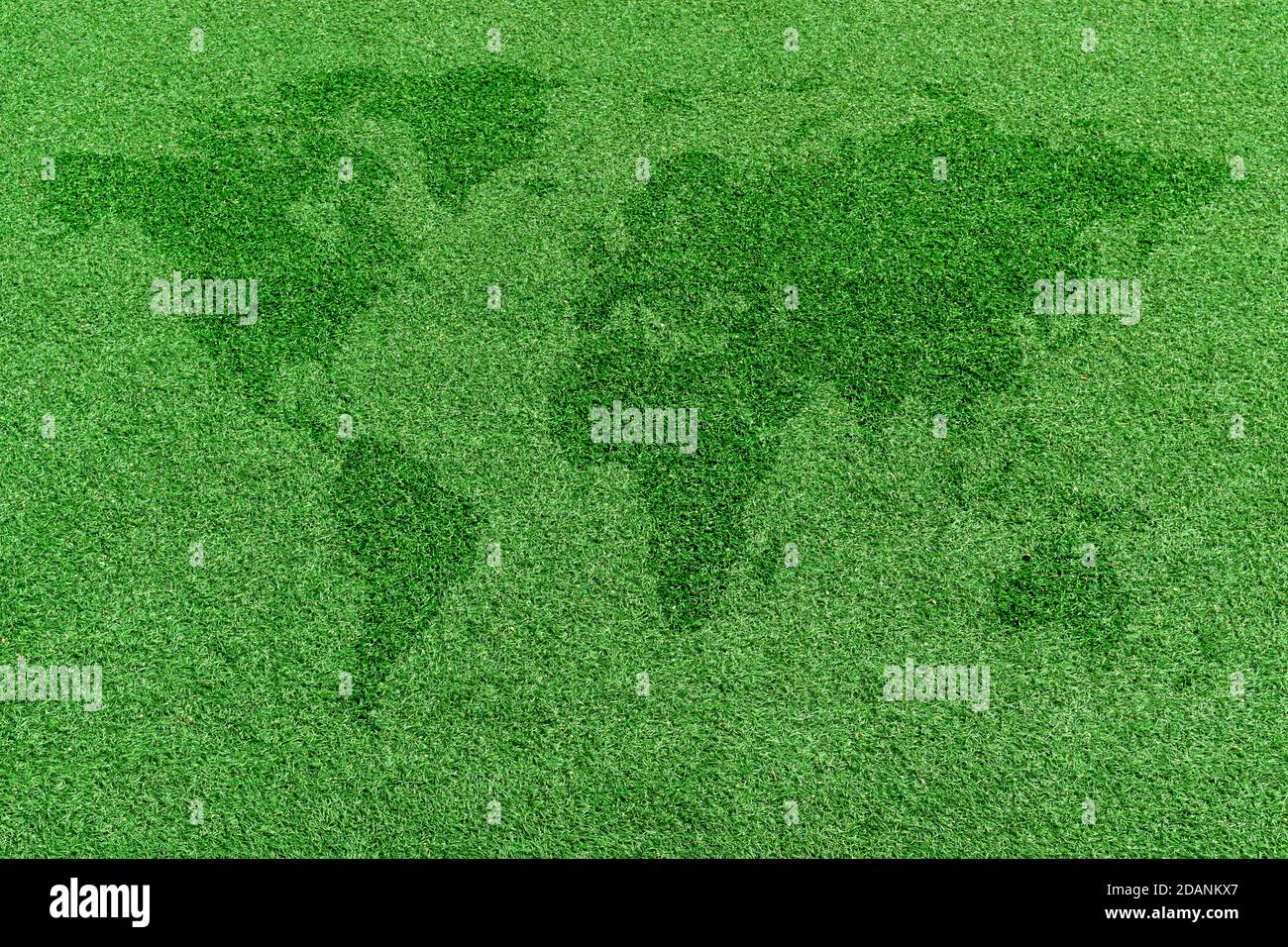 Earth day concept, World map on green lawn texture background Stock ...