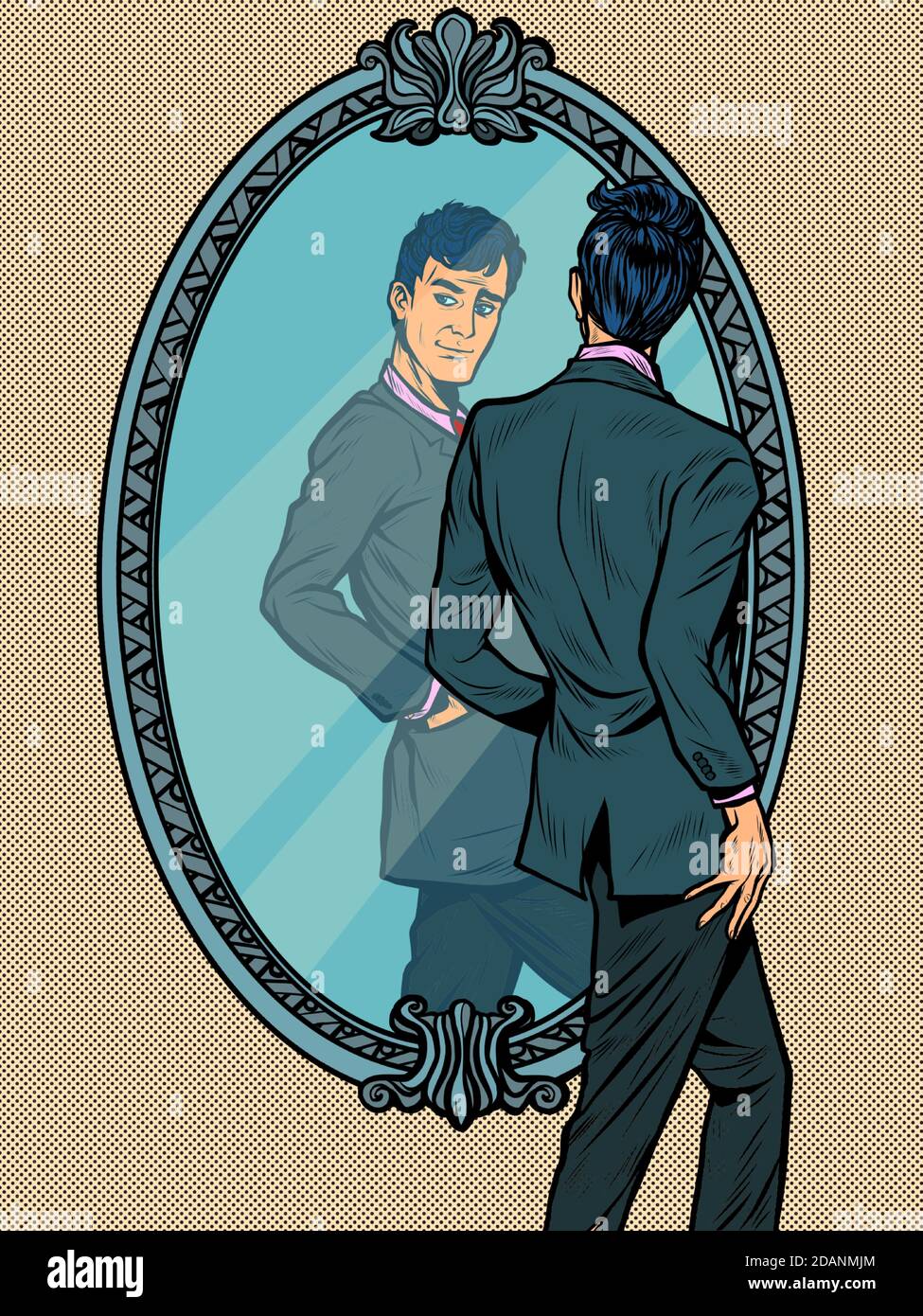 Vain person mirror posing hires stock photography and images Alamy