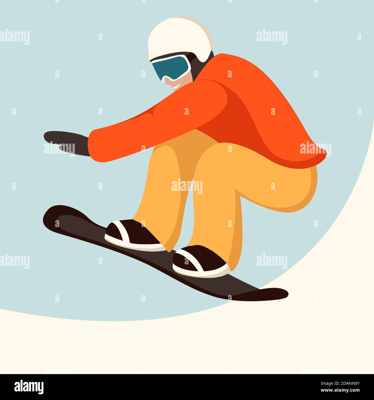 Cartoon snowboarder hi-res stock photography and images - Alamy