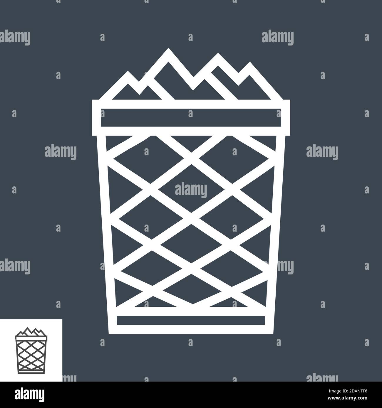 Trash Bin related vector glyph icon. Stock Vector