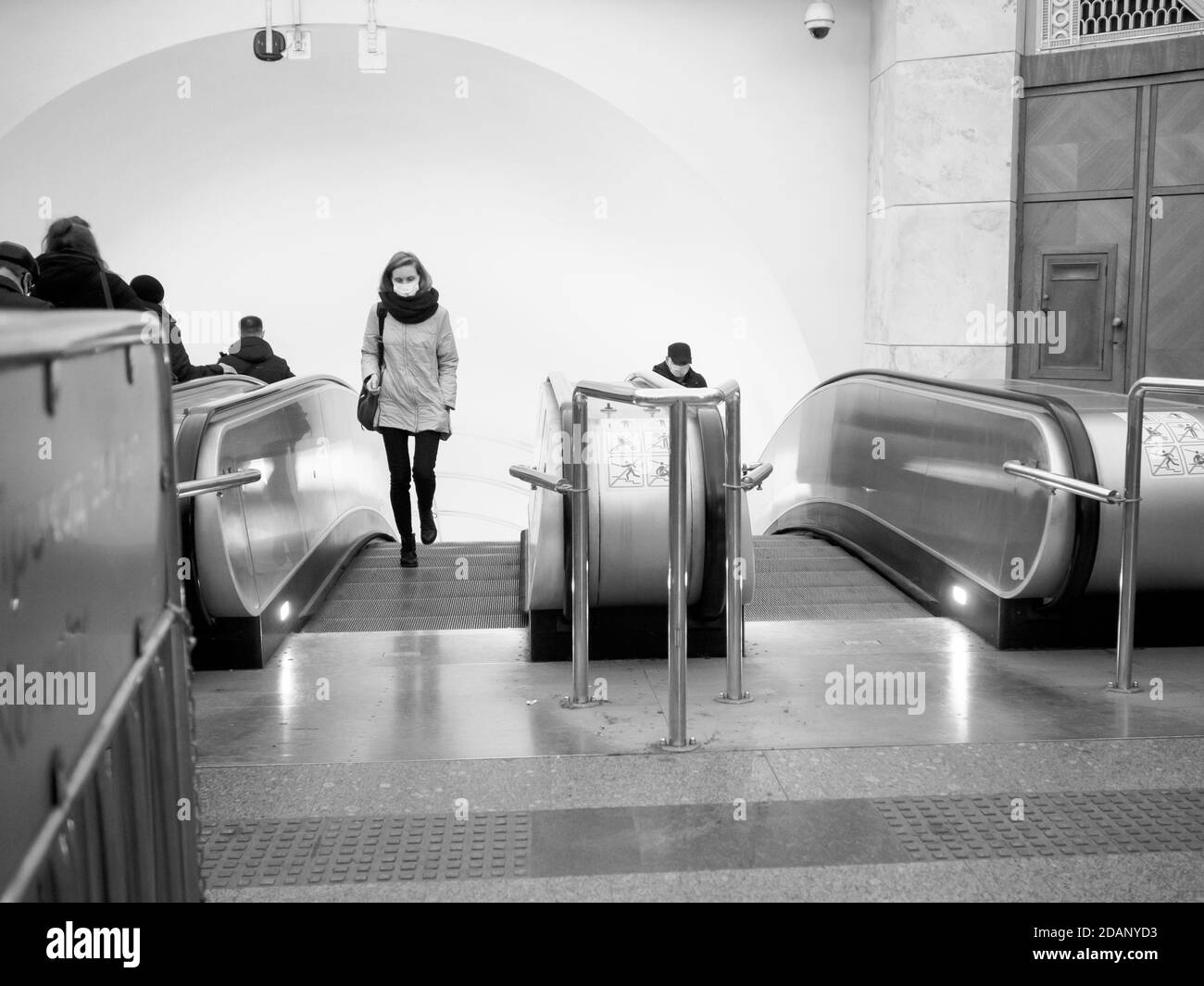 Face masks take Black and White Stock Photos Images Alamy