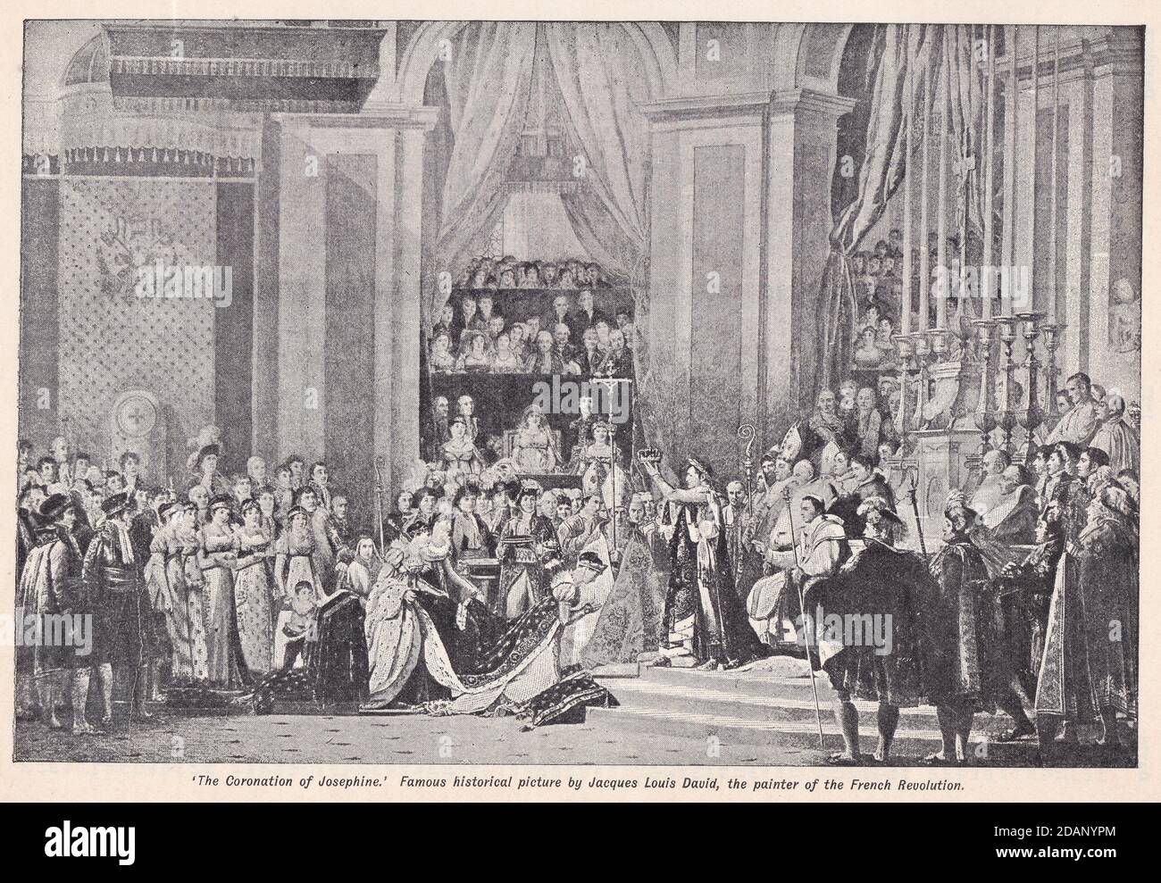 The Coronation of Josephine - Painting by Jacques Louis David, the painter of the French Revolution. Stock Photo