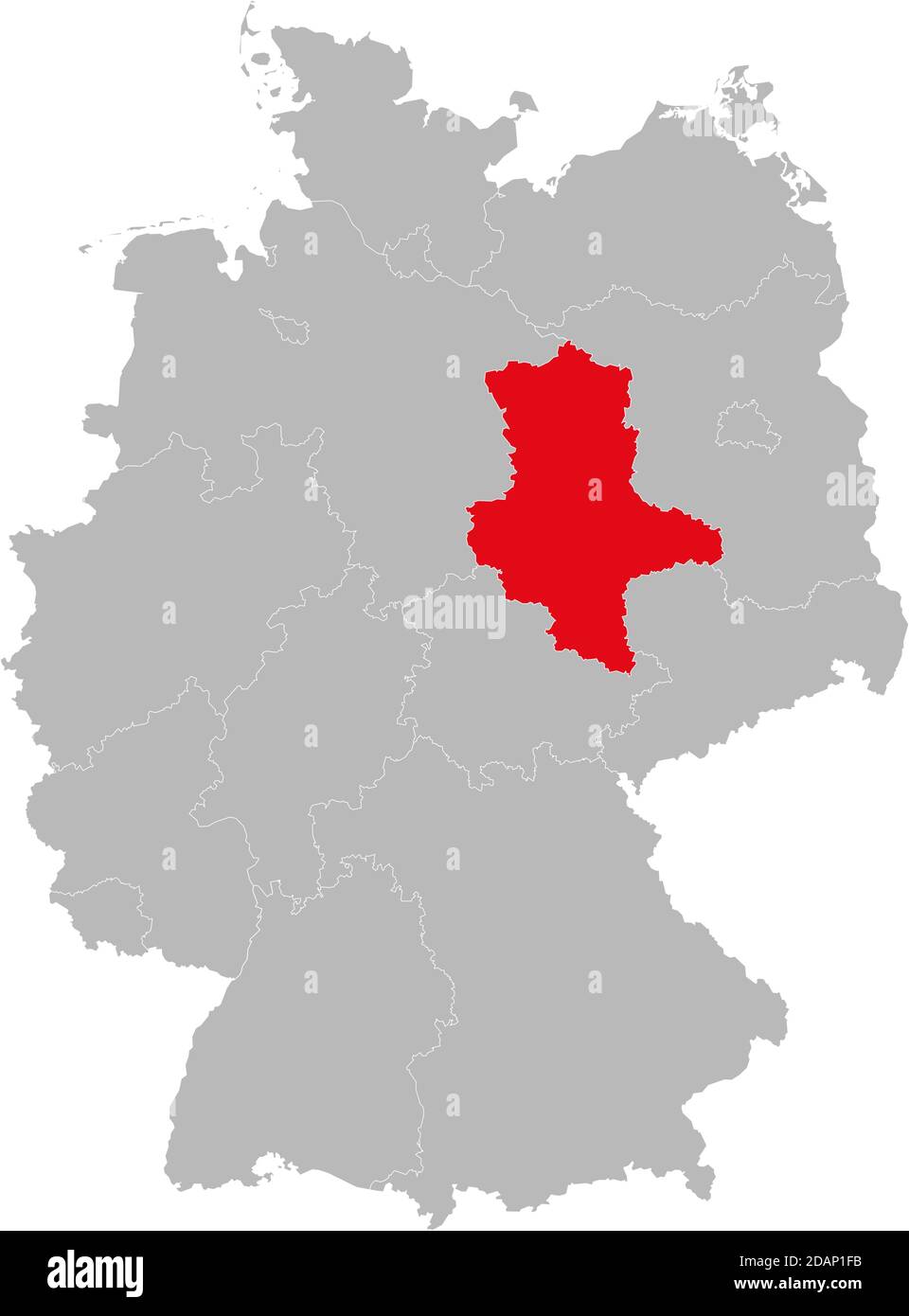 Saxony-Anhalt state isolated on Germany map. Business concepts and backgrounds. Stock Vector