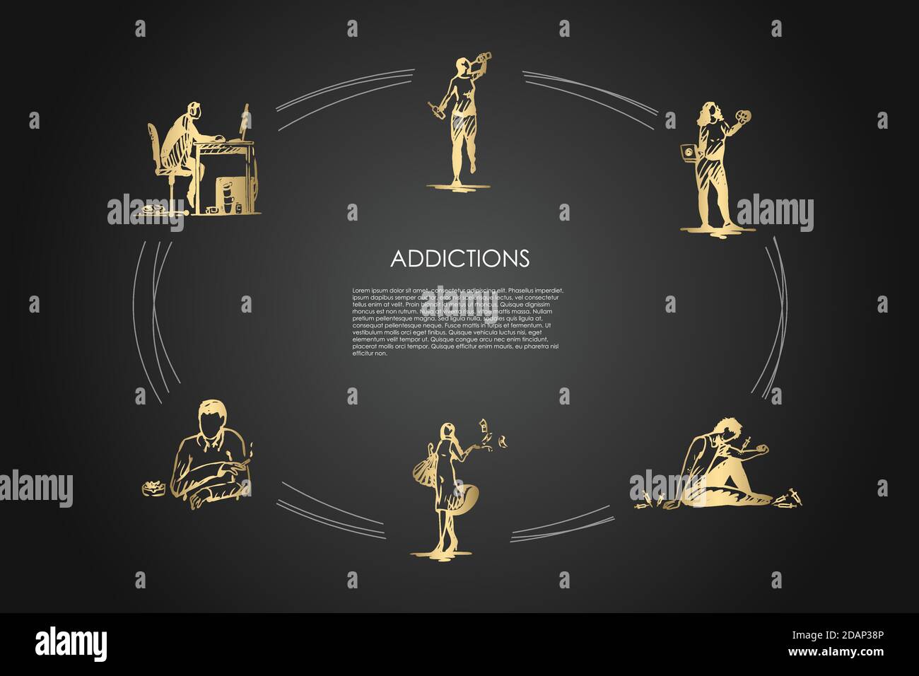Addictions - smoking, alcoholism, drug addiction, fast food, coffee and ...