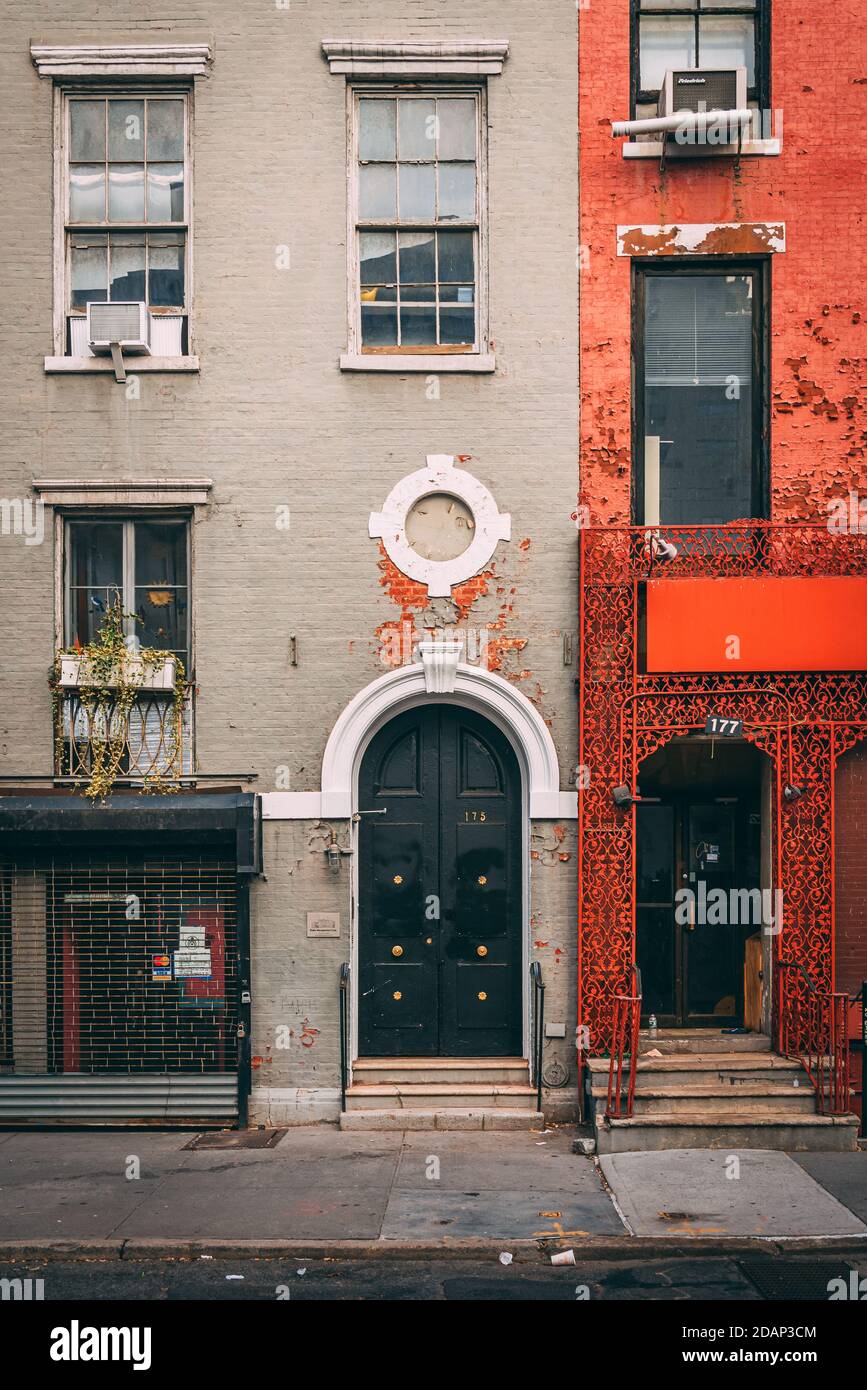 MacDougal Street, in the West Village, Manhattan, New York City Stock