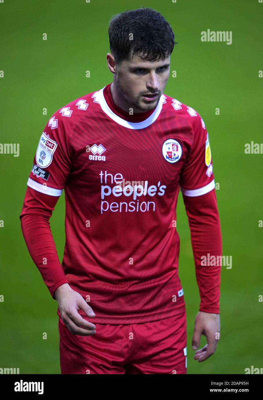 Crawley Town’s Josh Doherty during the Sky Bet League Two match at the EnviroVent Stadium, Harrogate. Stock Photo