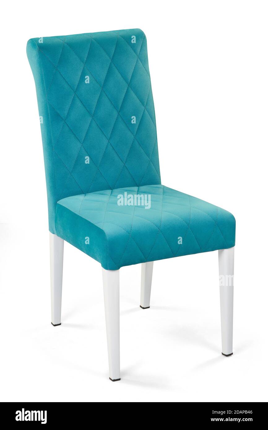 Single dining chair on white background. Stock Photo