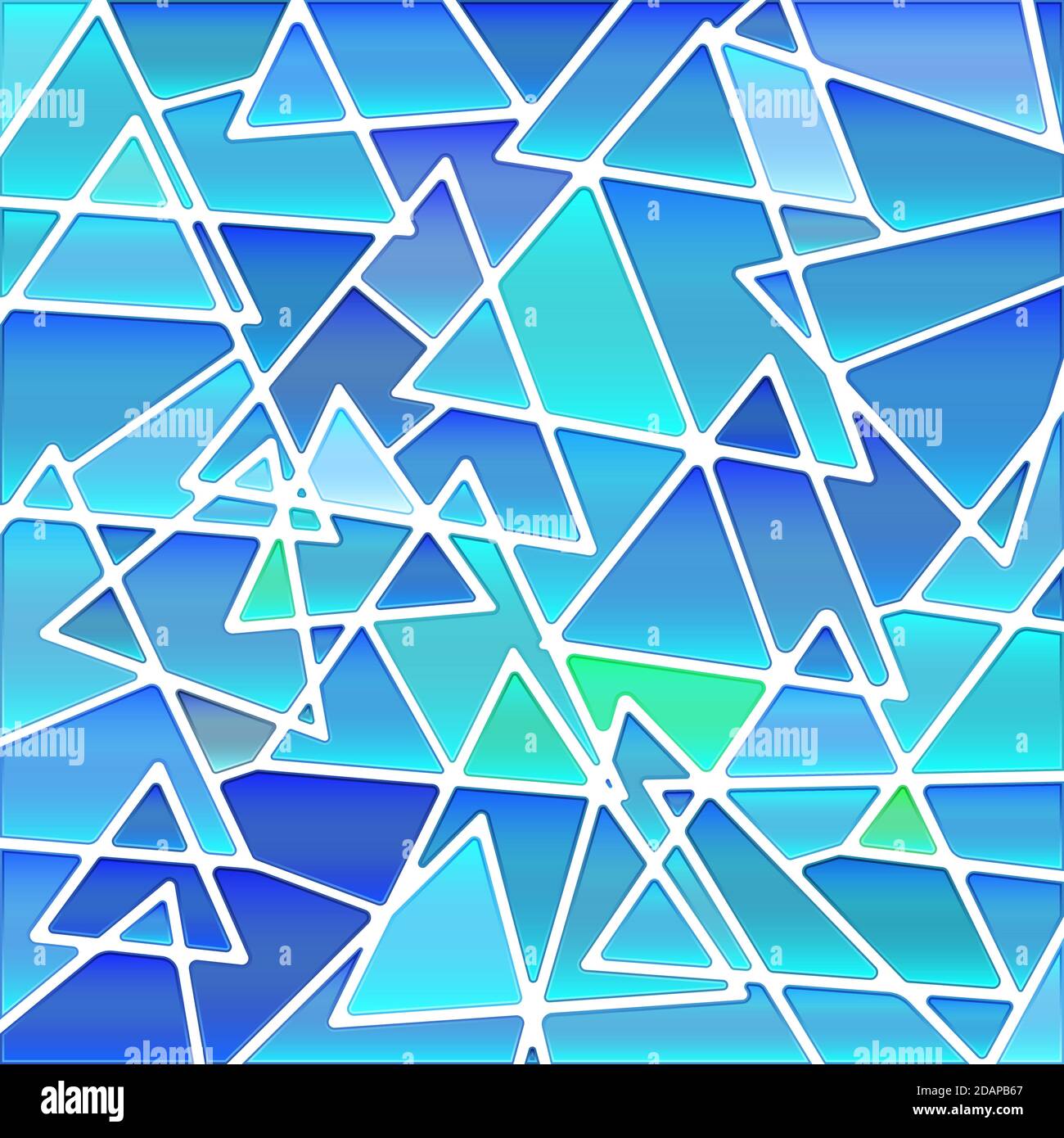 abstract vector stained-glass mosaic background - blue triangles Stock ...