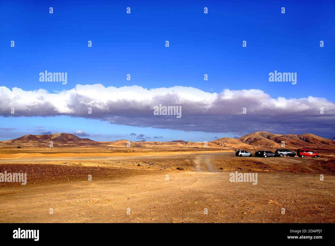 The landscape at Playa El Cotillo in Fuerteventura, Spain Stock Photo