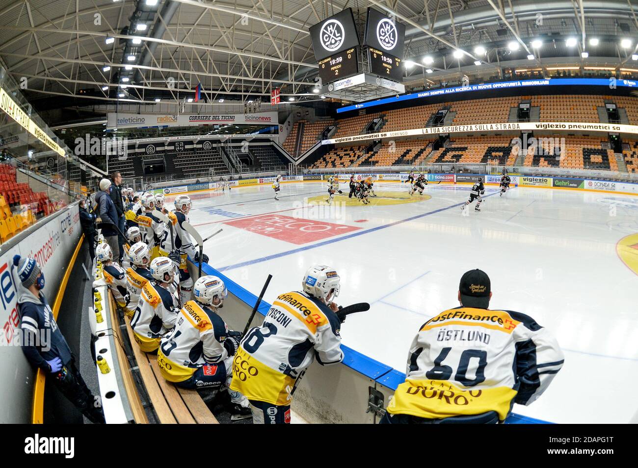 14 11 2020 Porza Corner Arena National League Hc Lugano Hc Ambri Piotta Switzerland Germany Austria Croatia Out Stock Photo Alamy